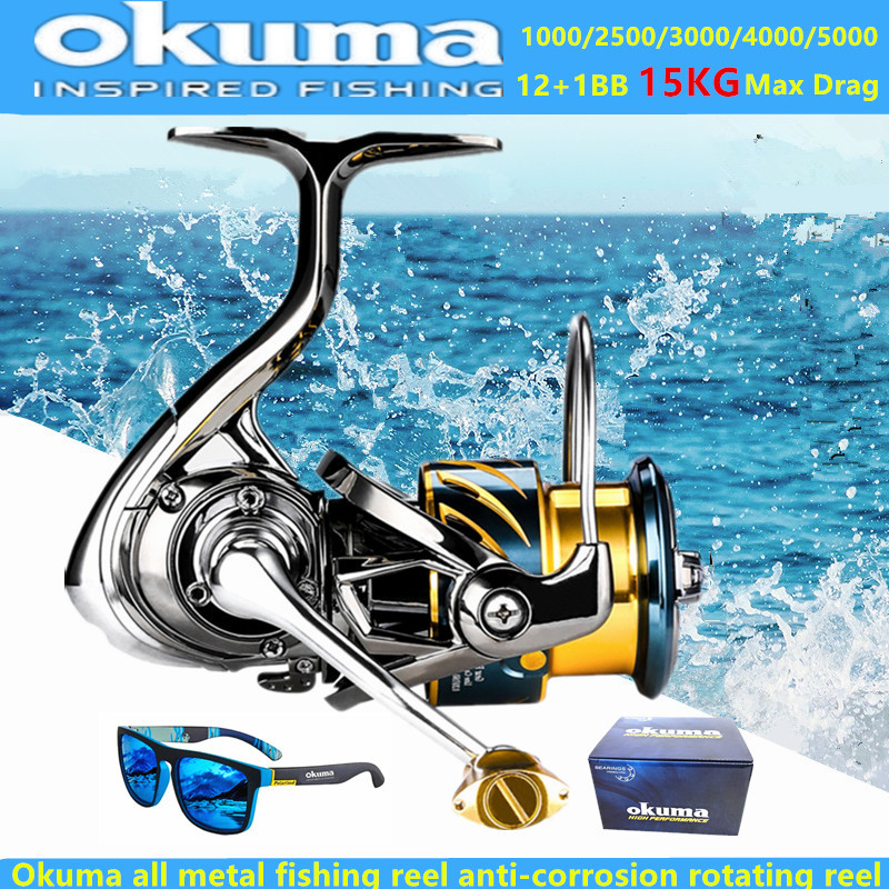 Okuma Reel Pancing Logam Penuh - Reel Oil ulasan dan harga