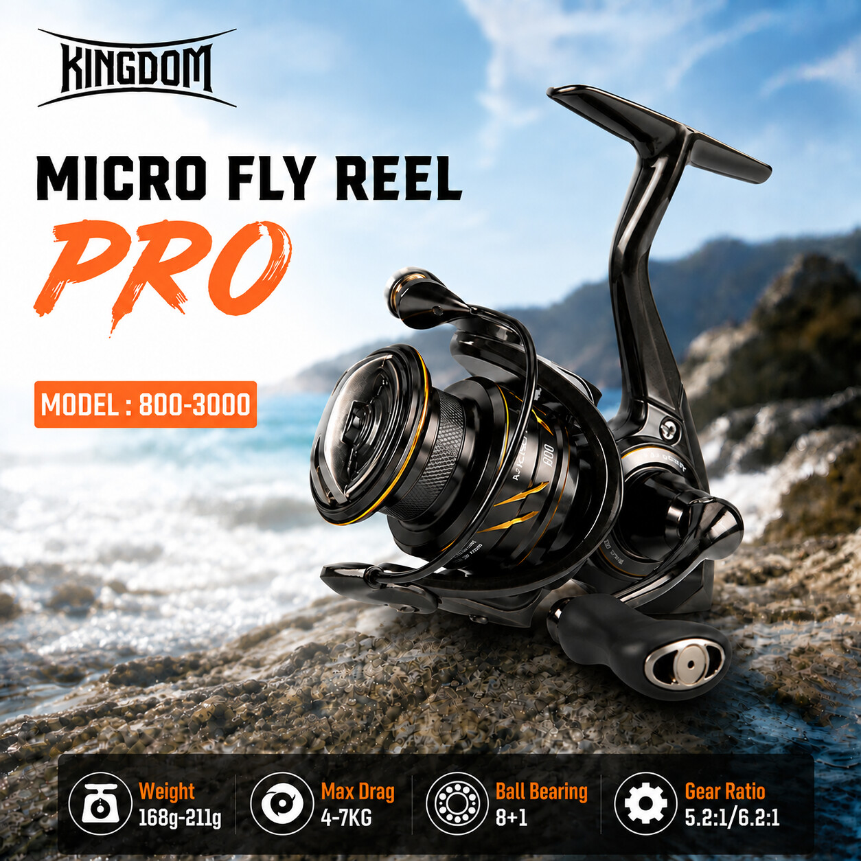 Kingdom Micro Fly Pro Fishing  - Abu Garcia Reel Max ulasan dan harga